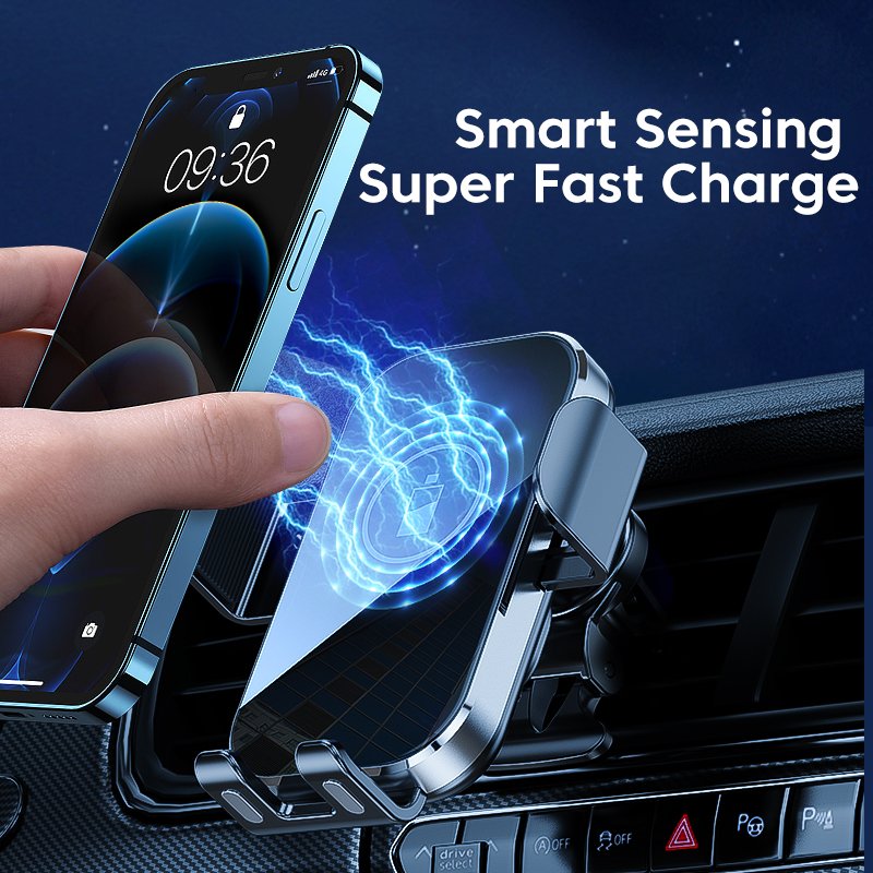Phone Car Holder Wireless Charger Smart Car Wireless Charger Phone Holder Car Mount Mobile Phone Holder With Wireless Charger