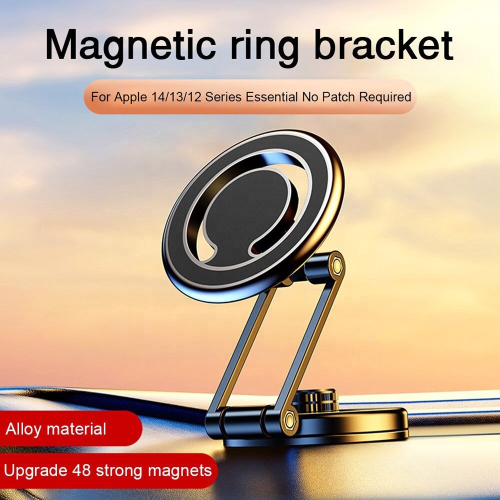 Universal Magnetic Car Phone Holder Adjustment Cellphone Stand GPS Bracket 360 Degree Rotating Alloy Mobile Phone Holder Bracket