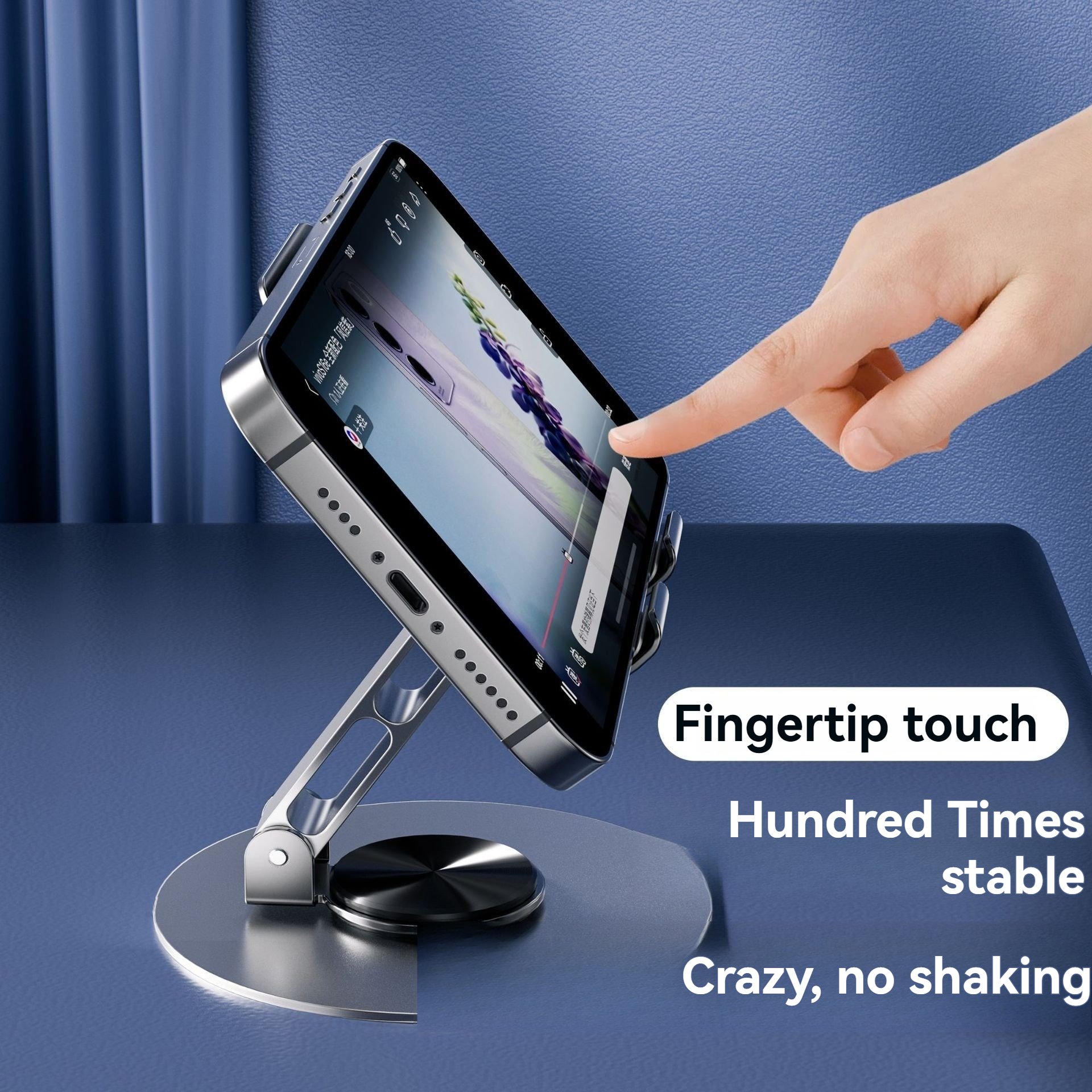 Metal live broadcast mobile phone holder 360 degree rotation adjustment folding lazy tablet desktop mobile phone holder