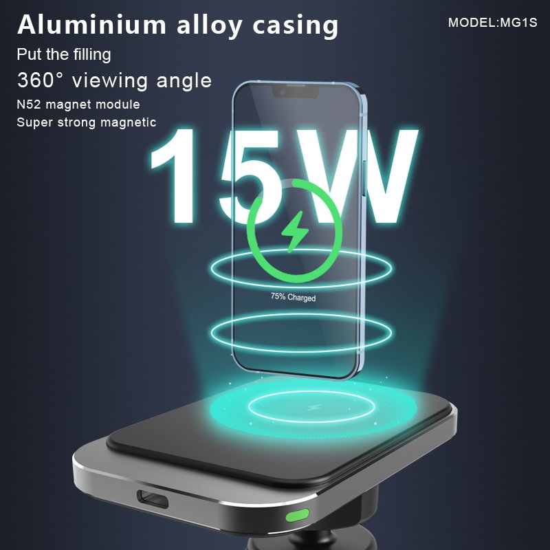 2024 New Arrival Smartphone Cell Cellphone Air Vent Mount Mobile Phone Magnetic Wireless Charger Holder for Car