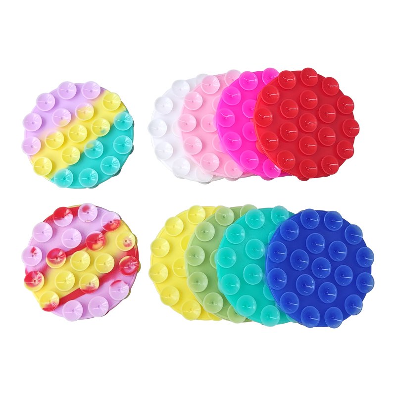 High Quality Anti-Slip Silicone Phone Case with Strong Solid Silicone Sucker Pad Portable Suction Fixing Backed Adhesive
