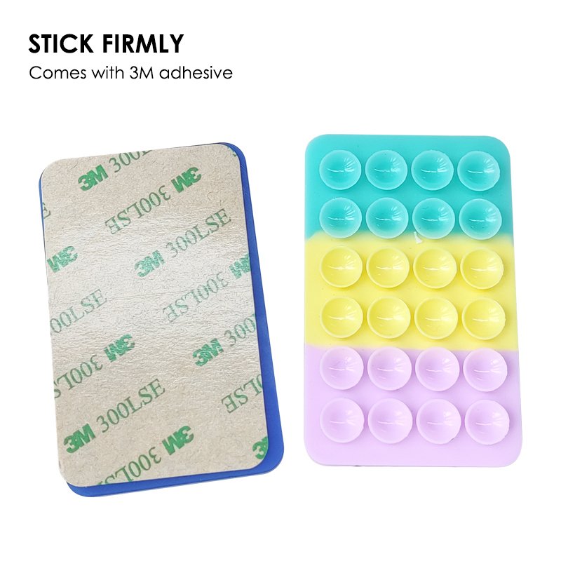 High Quality Anti-Slip Silicone Phone Case with Strong Solid Silicone Sucker Pad Portable Suction Fixing Backed Adhesive