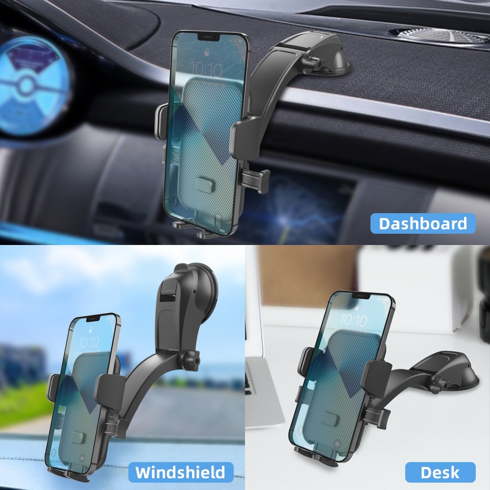 Taiworld Hot Selling Universal Sucker Car Phone Holder One Touch Car Windshield Stand For Smartphone