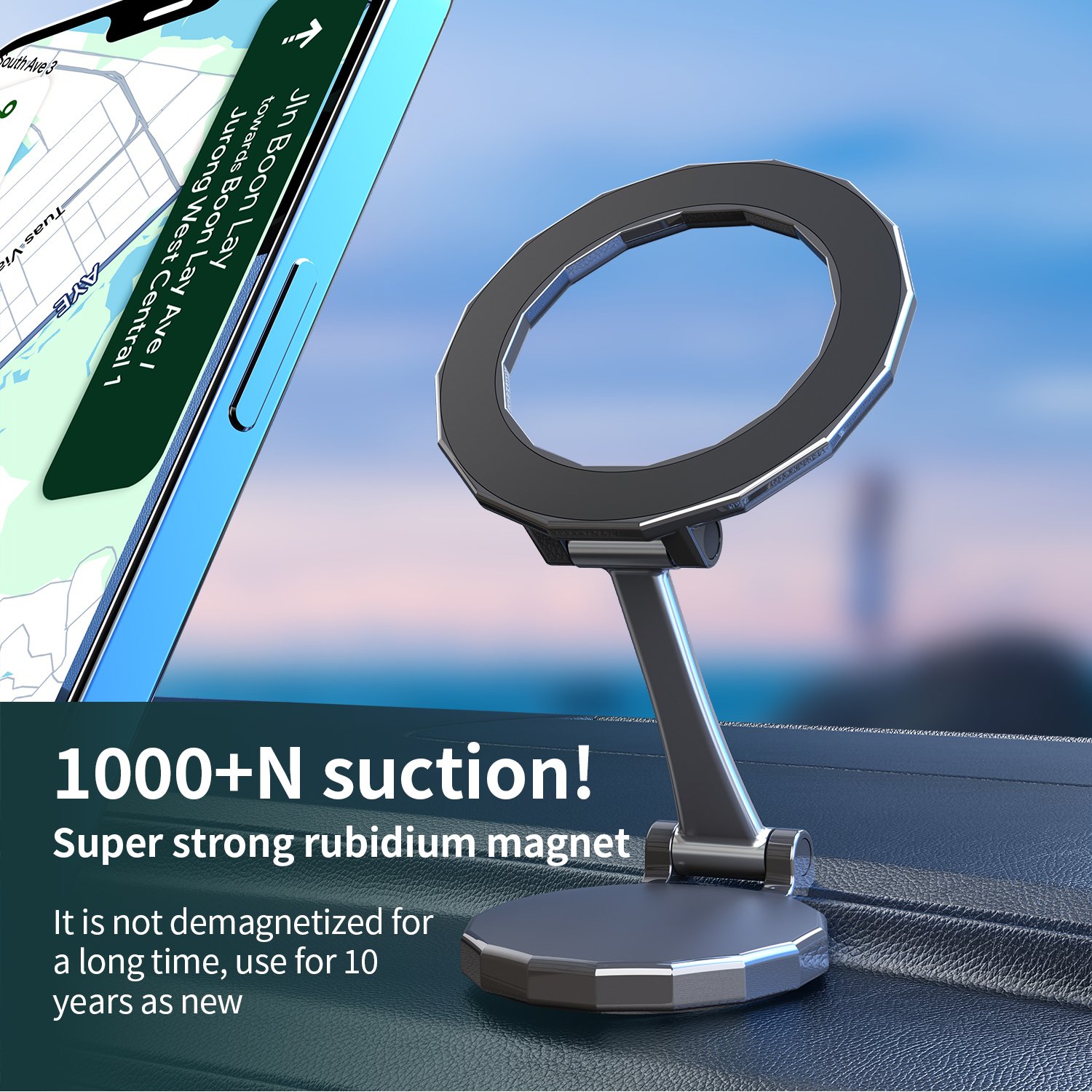 2024 Factory Wholesale Magsafe Car Phone Holder For Vehicles Mobile Support Magnetic Car Phone Mount For iPhone 14 Pro Max
