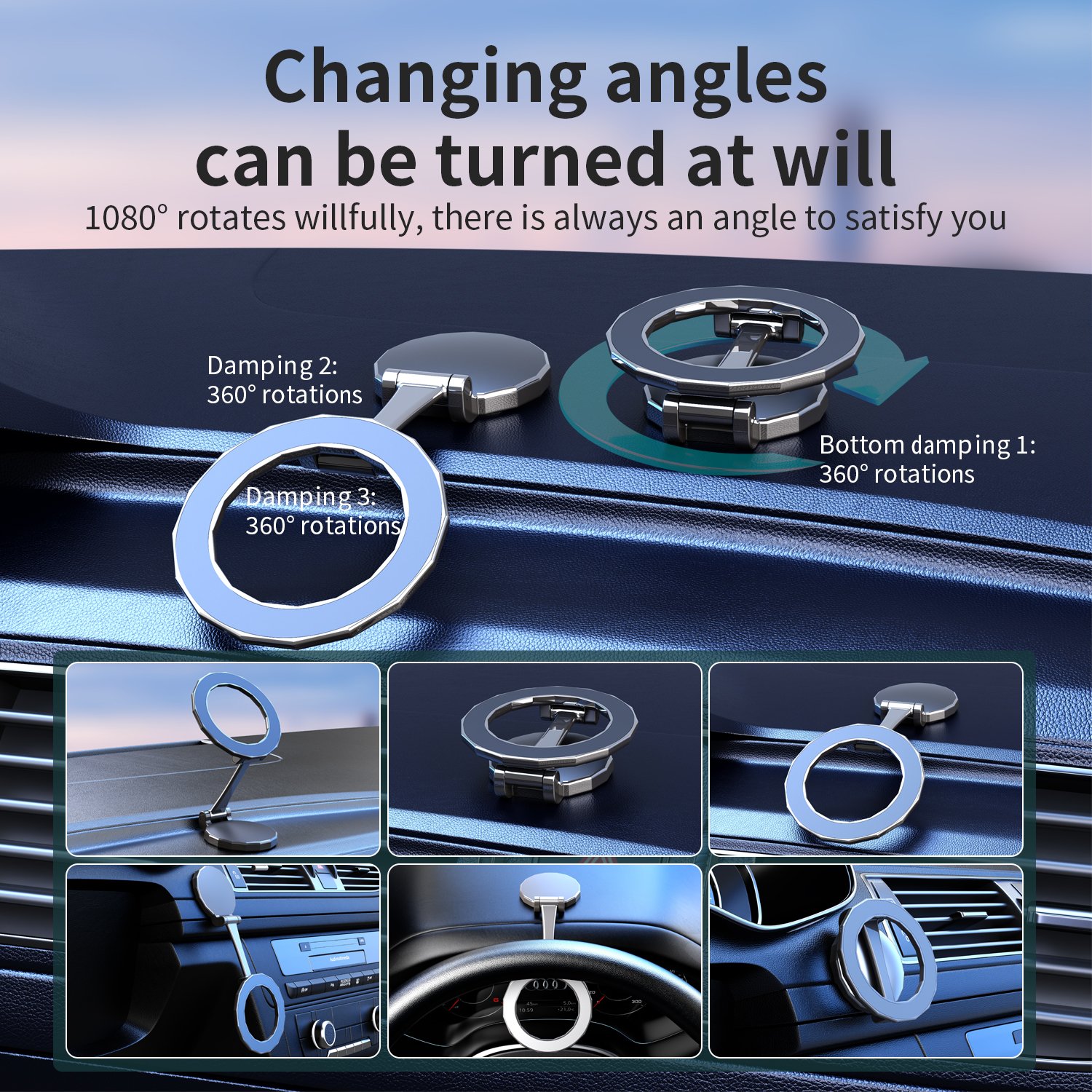 2024 Factory Wholesale Magsafe Car Phone Holder For Vehicles Mobile Support Magnetic Car Phone Mount For iPhone 14 Pro Max