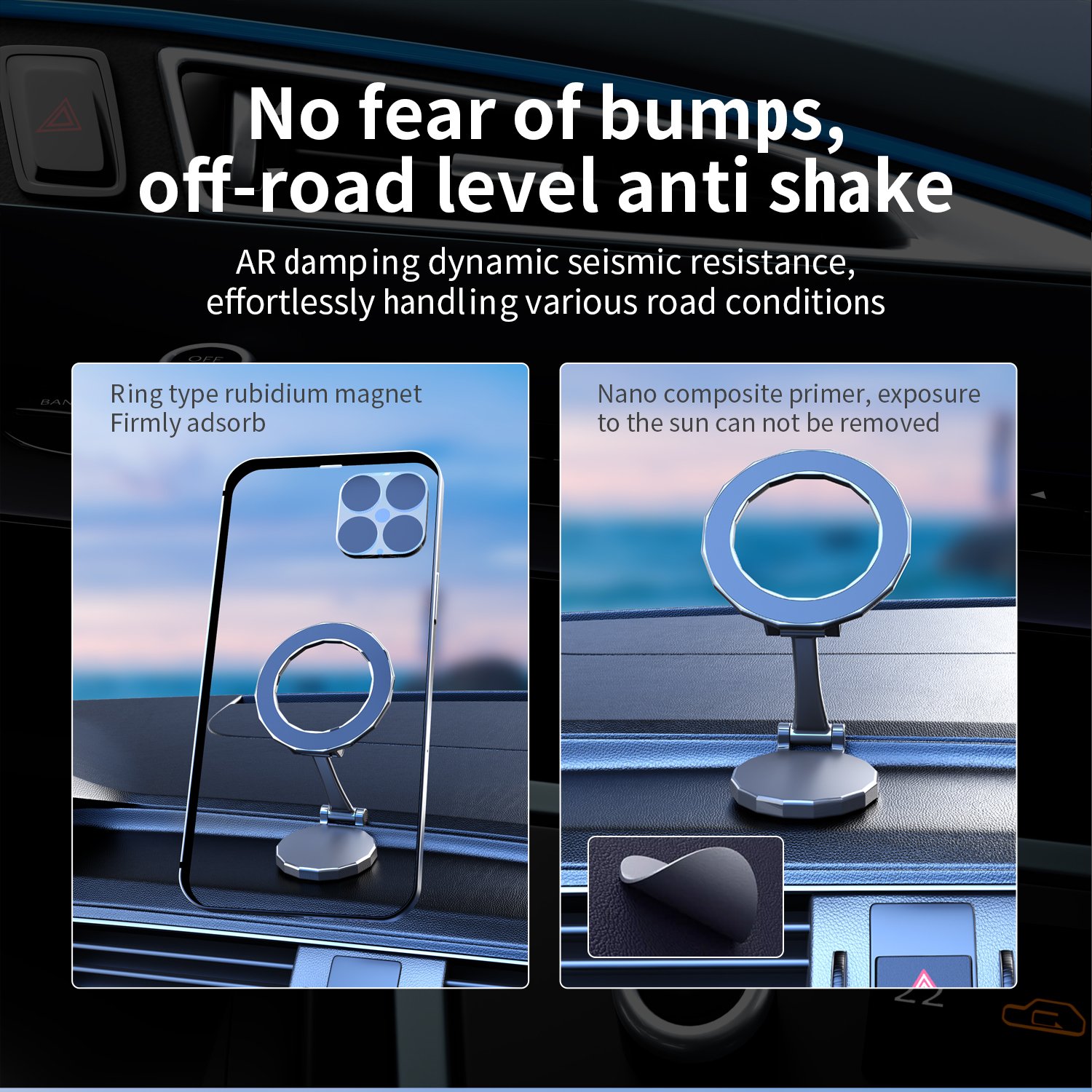 2024 Factory Wholesale Magsafe Car Phone Holder For Vehicles Mobile Support Magnetic Car Phone Mount For iPhone 14 Pro Max