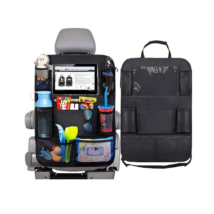 Multi-functional Car Seat Back Storage Hanging Bag Car Seat Organizer with Touch Screen Holder
