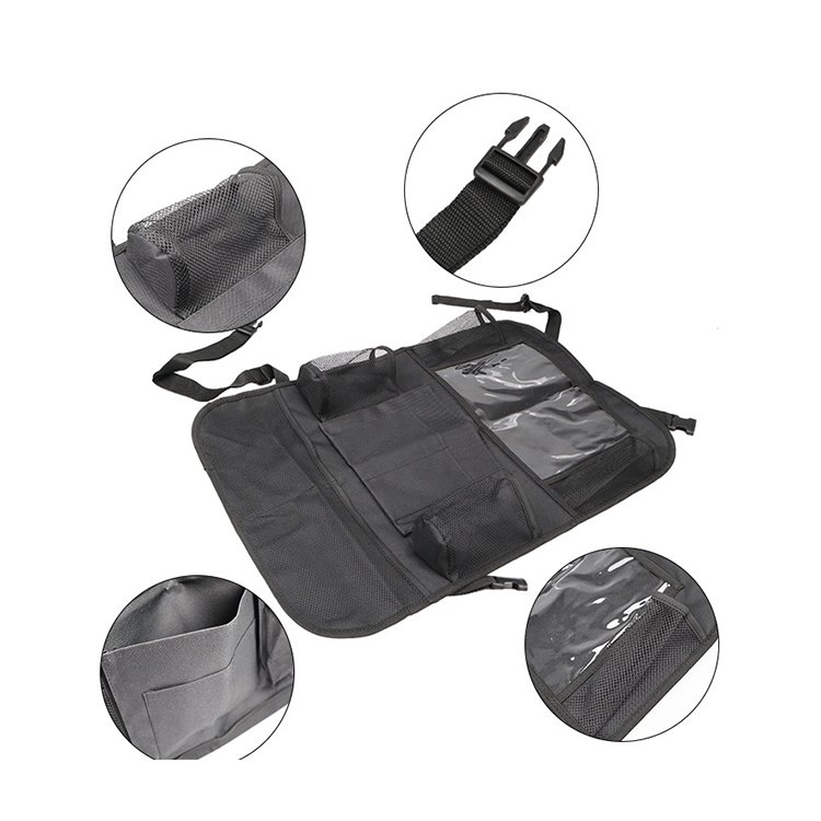 Multi-functional Car Seat Back Storage Hanging Bag Car Seat Organizer with Touch Screen Holder