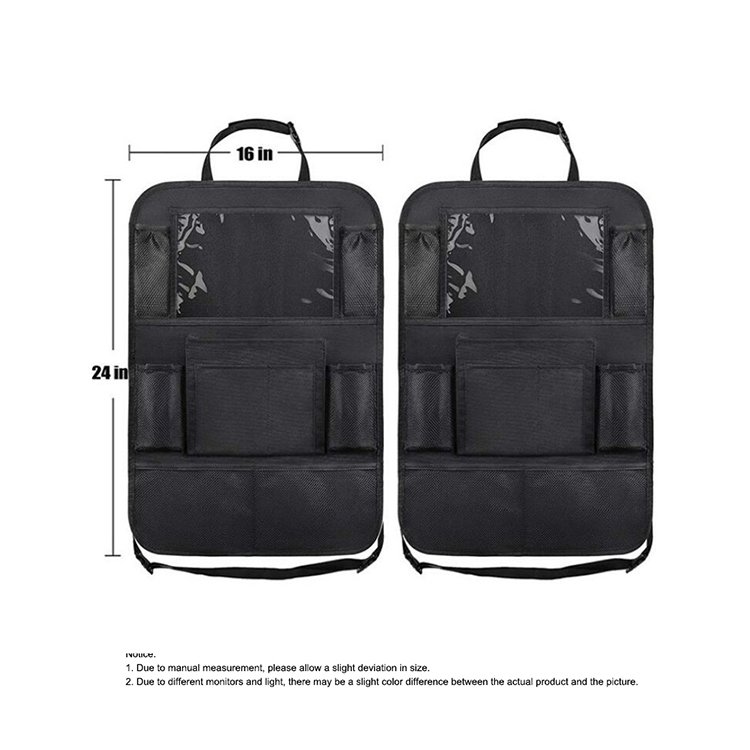 Multi-functional Car Seat Back Storage Hanging Bag Car Seat Organizer with Touch Screen Holder