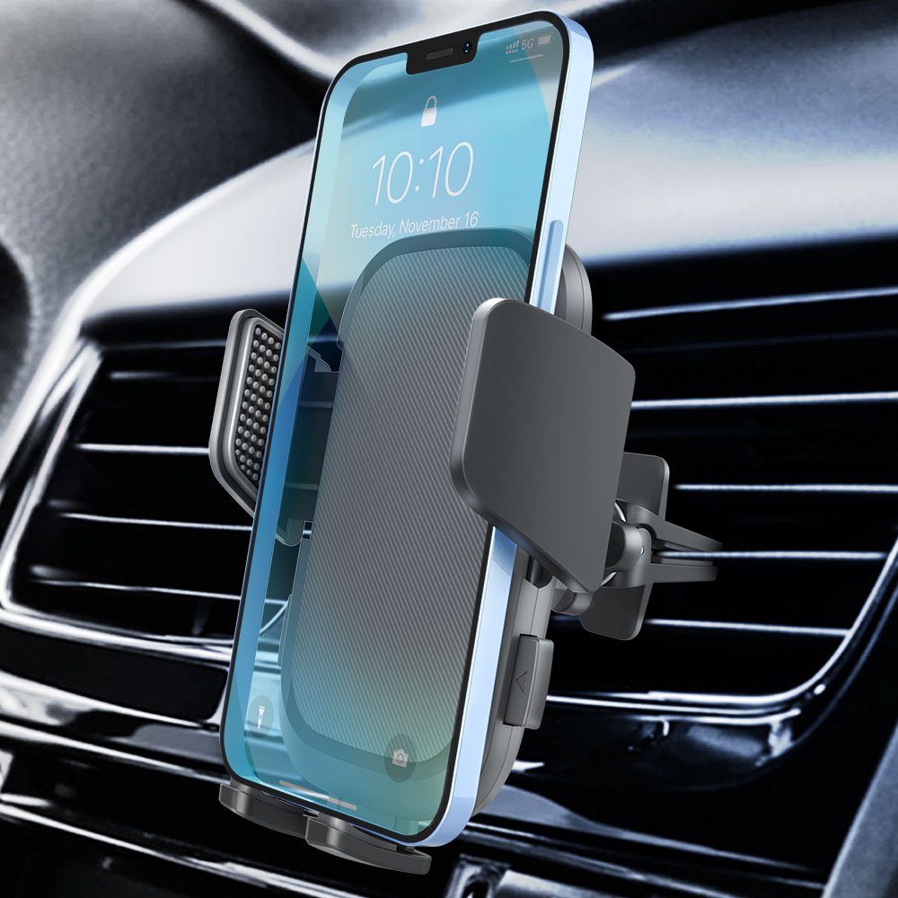Luxury Enlarged Clamp Car Holder For Phone In Car Air Vent Non-slip Silicone 360 Rotation Air Vent Phone Holder