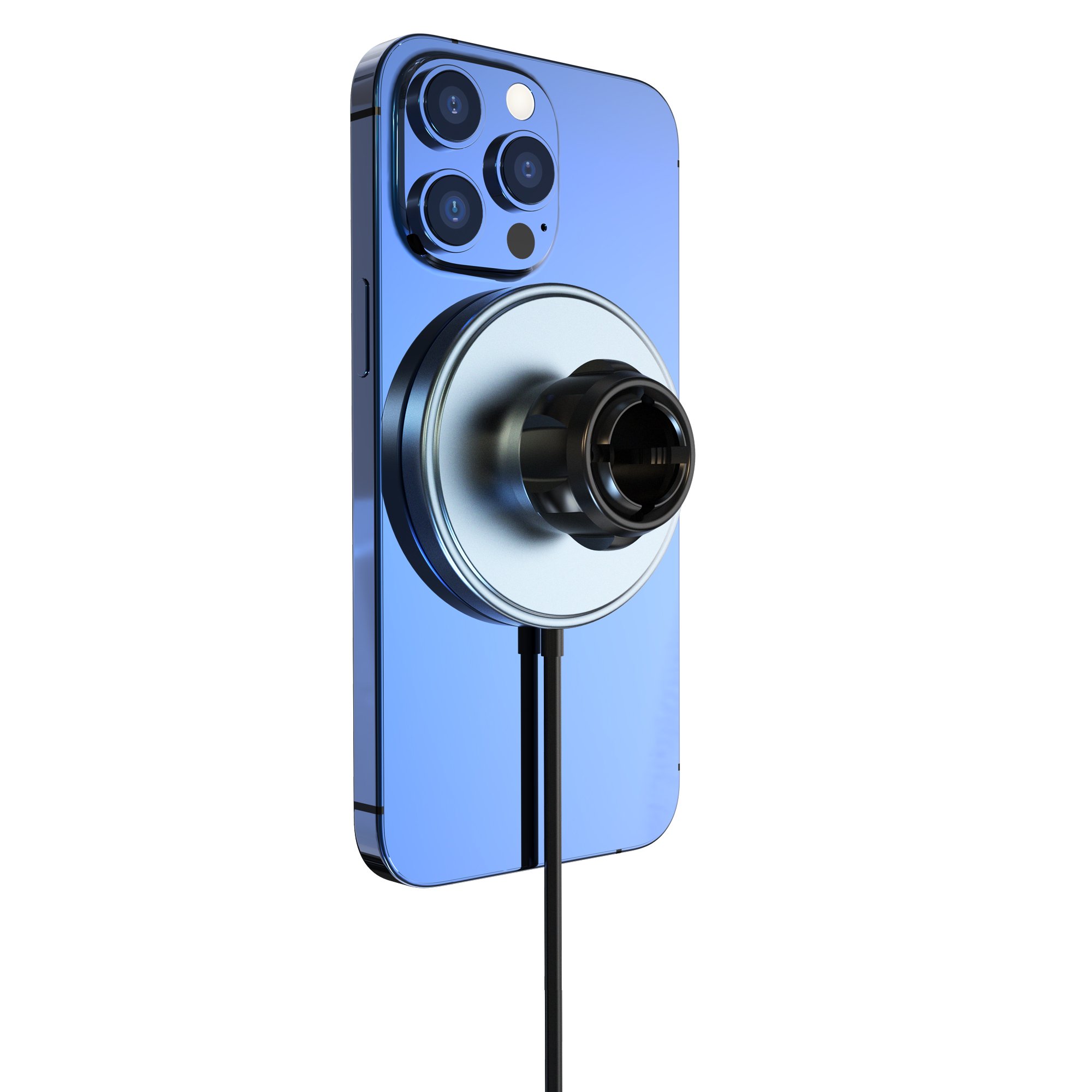 Aluminum Alloy Ultra-thin Qi2 15W Wireless Charger Magnetic Car Holder For iPhone 12/1314/15 Mini Pro Max