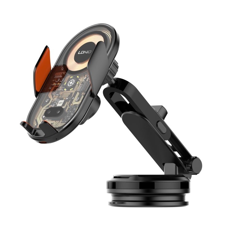 LDNIO MA30-1 OEM Type C Magnetic Car Phone Holder Automatic Clamping 15W Wireless Charger Mobile Phone Car Holder