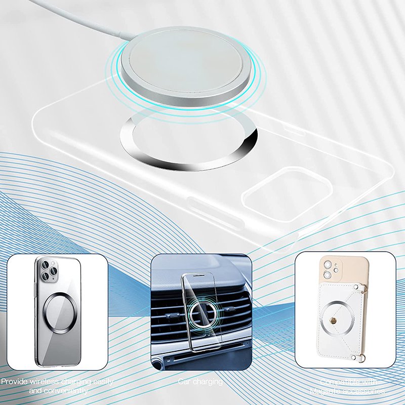 Universal Metal Ring Ultra Thin Magnetic Enhanced Metal Ring Plate with Sticker for Magnetic Car Mount