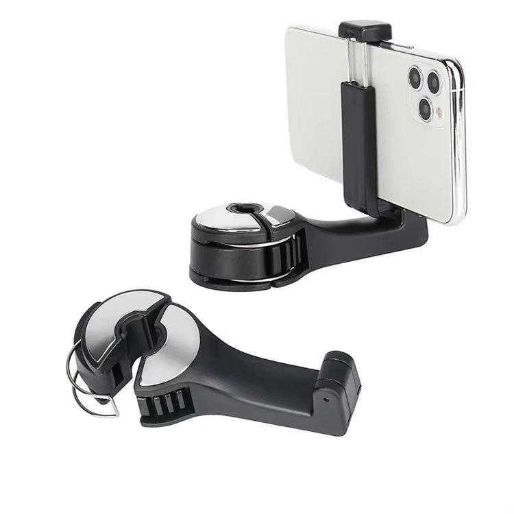360 degree rotating multifunction portable car seat headrest hook phone holder