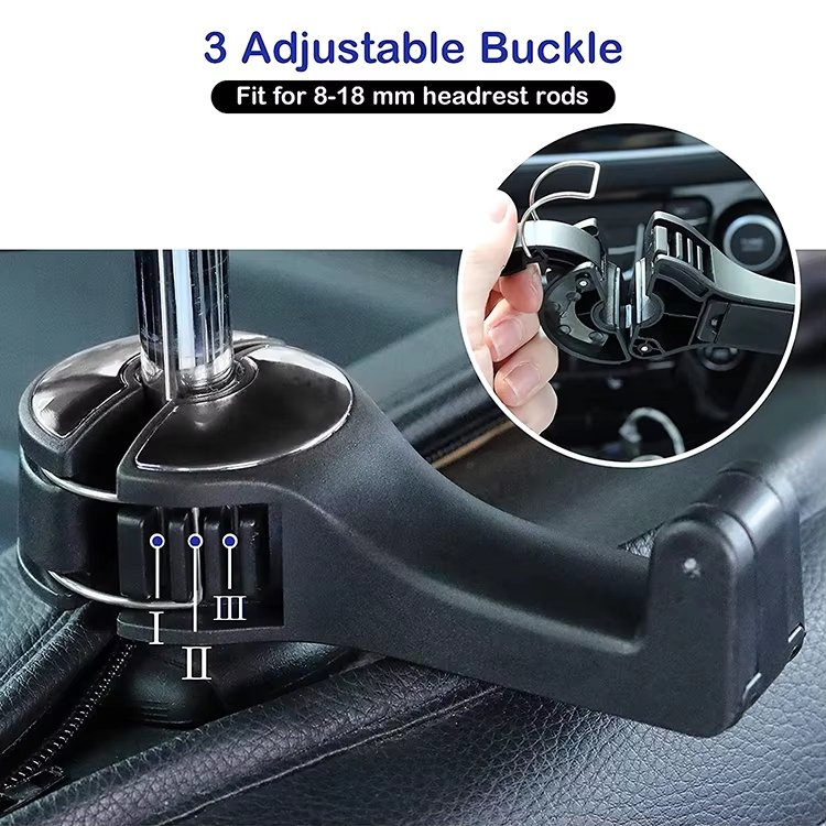 360 degree rotating multifunction portable car seat headrest hook phone holder
