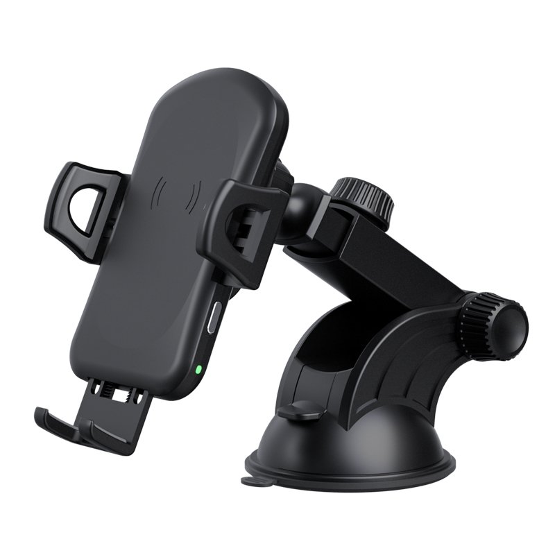 Top sales New 10W Quick Charging Car Holder Black Light Sensor Electric Mobile phone Car Wireless Charger