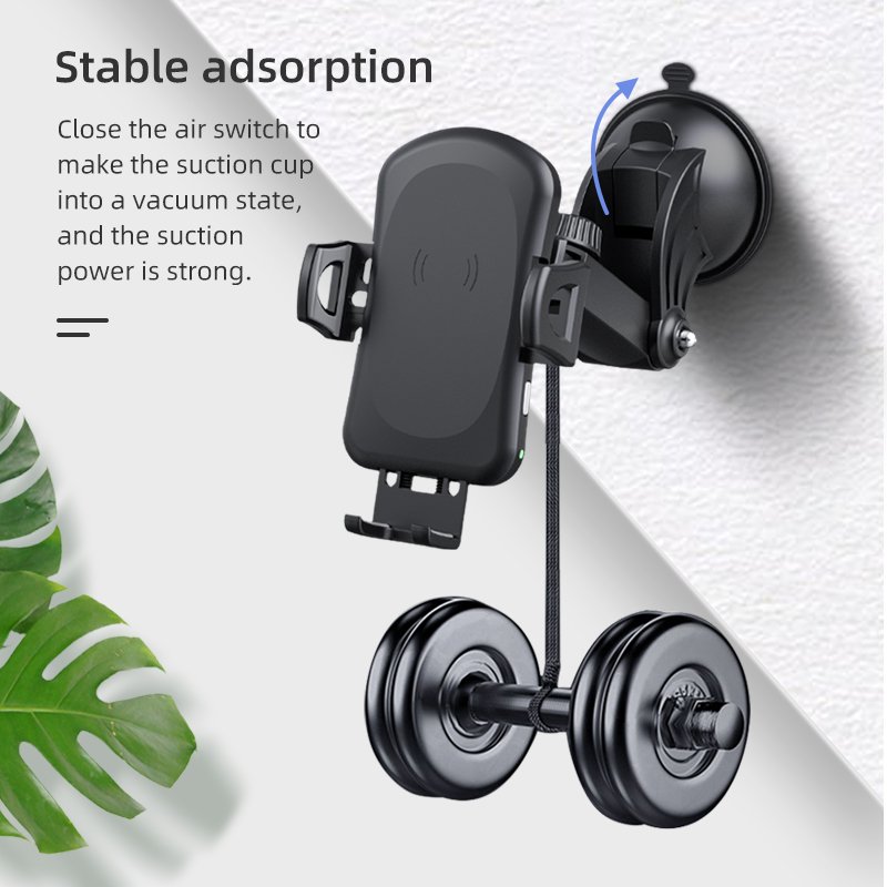Top sales New 10W Quick Charging Car Holder Black Light Sensor Electric Mobile phone Car Wireless Charger