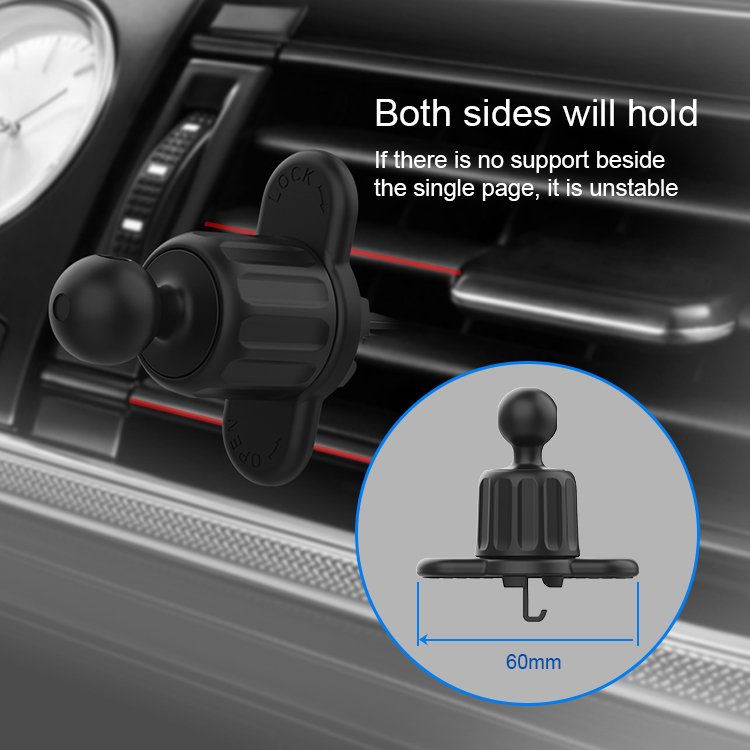 Taiworld Upgrade Car Air Mount Phone Holder Car Clip with Metal Hook Car Holder Phone Mount Mobile Stand 360 Cell Phone Holder