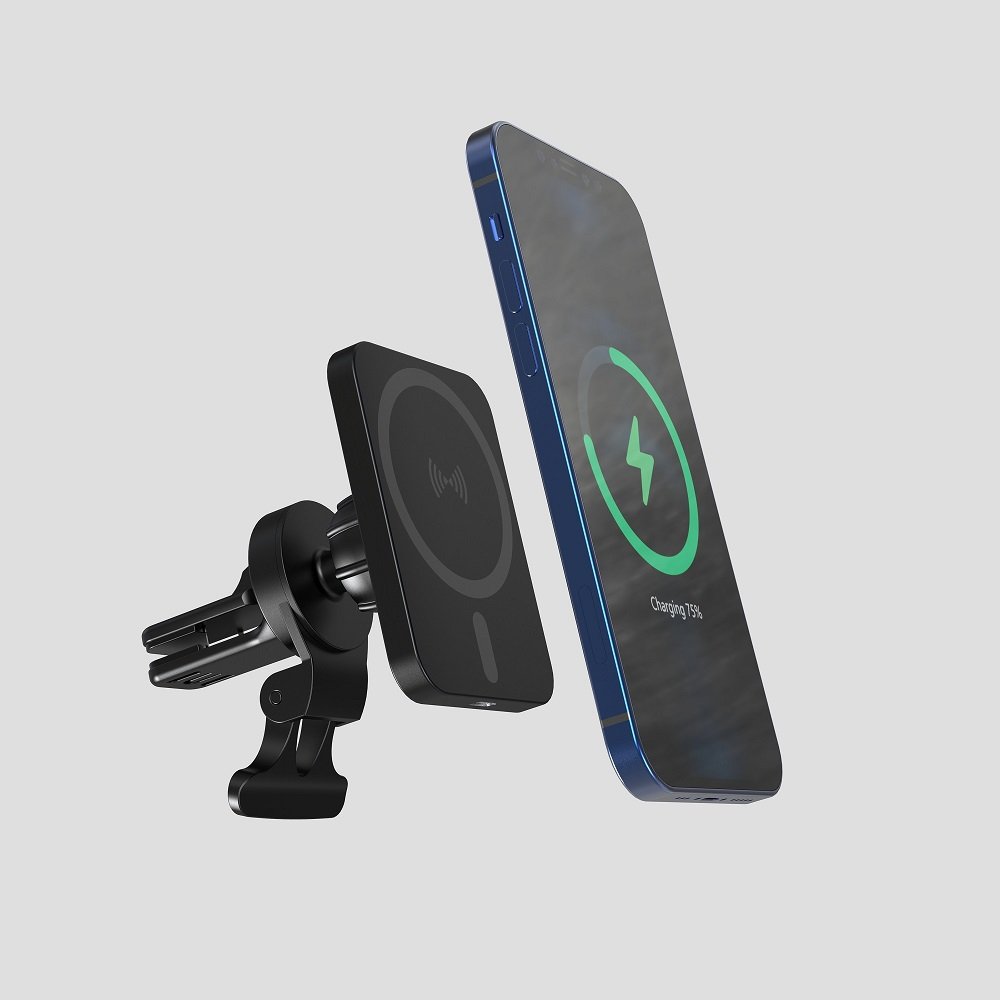 Hot Selling Magnetic 15W Car wireless charger holder for Iphone15 Built in strong magnet