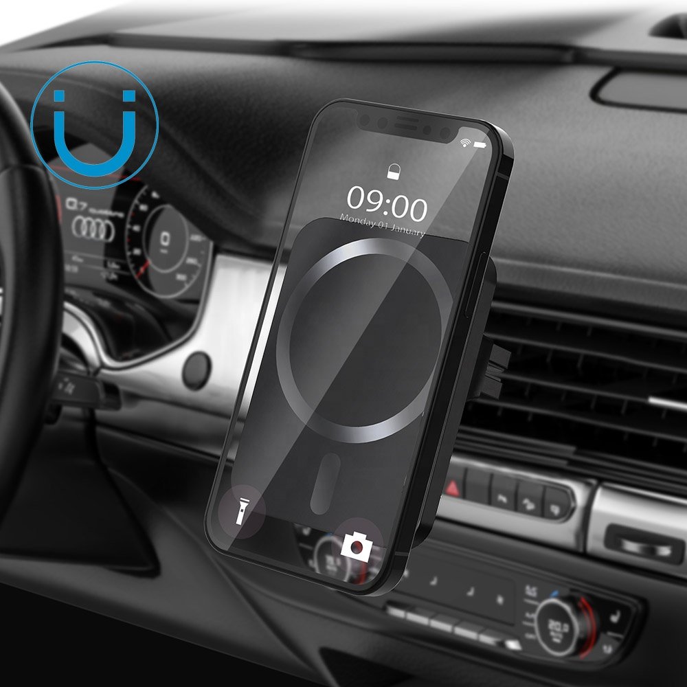 Hot Selling Magnetic 15W Car wireless charger holder for Iphone15 Built in strong magnet