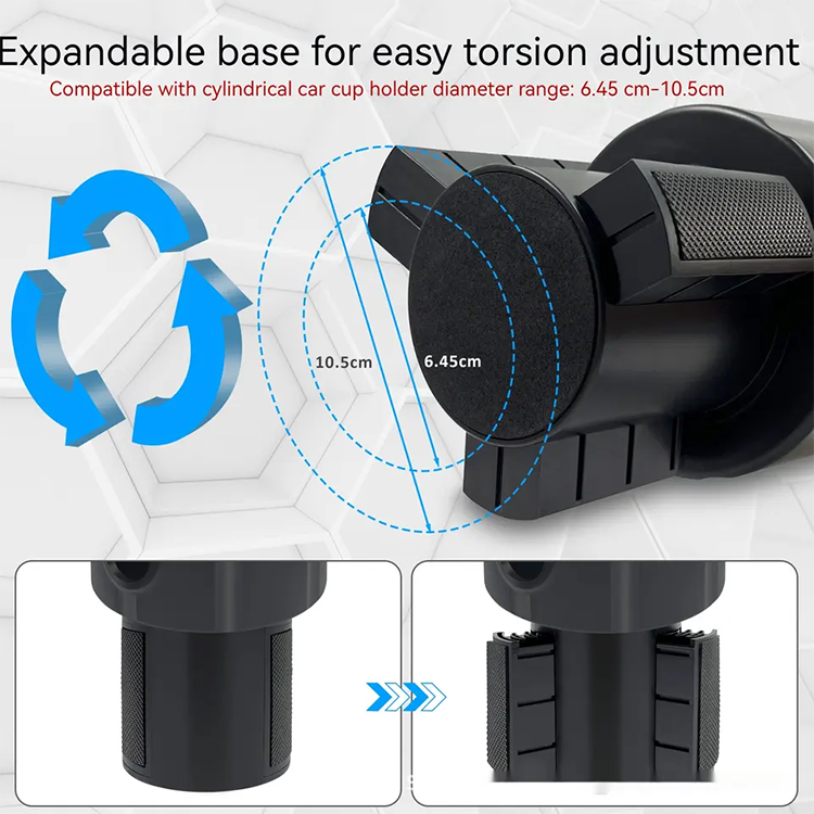 Shockproof Easy to install car mounted cup holder expander multifunctional plastic cup holder for car