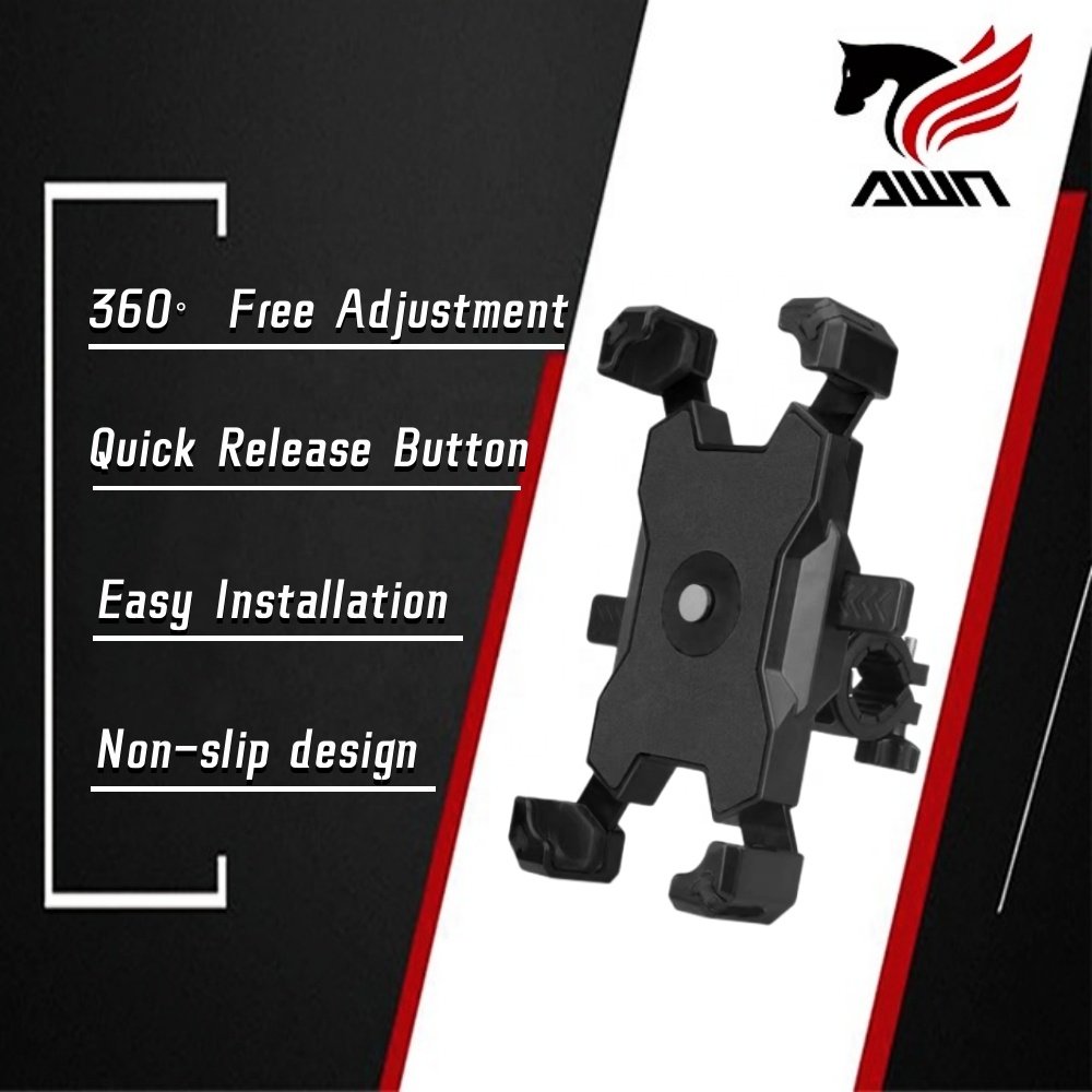 High quality motorcycle Universal pvc Metal Mobile phone holder bike motorcycle aluminium For Samsung accessories