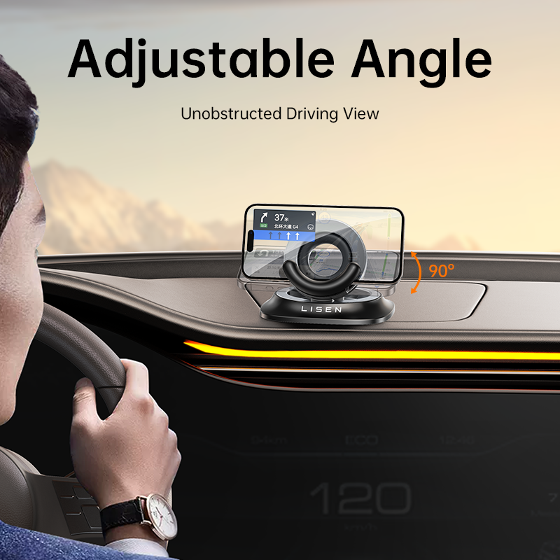 LISEN New Arrival 360 Phone Holder Metal Air Outlet gravity Car phone holder Stable and Easy to Use Phone Holder in Car