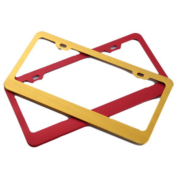 Customize Matt black stainless steel Auto Car license Plate Frame USA Standard Car Tag Cover Holder