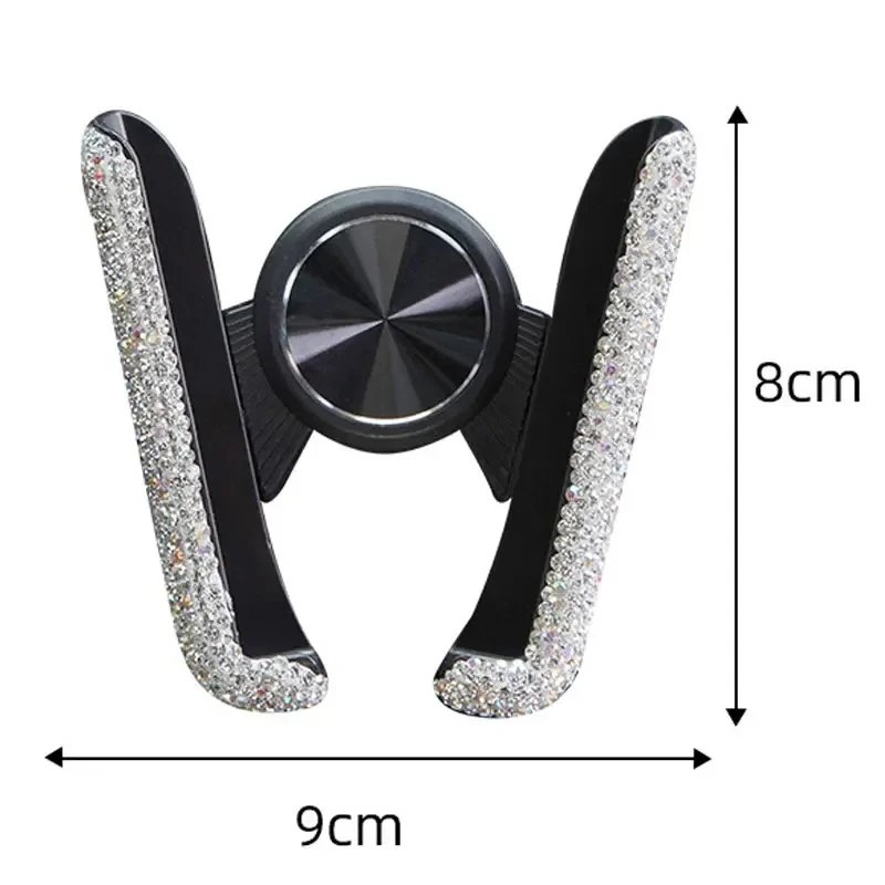 Red Pink Silver Blue Black Golden Gray Gravity Bling Rhinestone Diamond Glitter Crystal Car Mobile Phone Holder