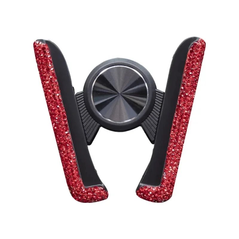 Red Pink Silver Blue Black Golden Gray Gravity Bling Rhinestone Diamond Glitter Crystal Car Mobile Phone Holder