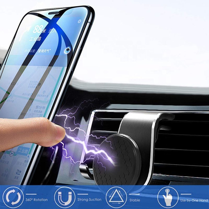 Magnetic Car Phone Holder Air Vent Clip Mount 360 Degree Rotation Cellphone GPS Support Phone Stand