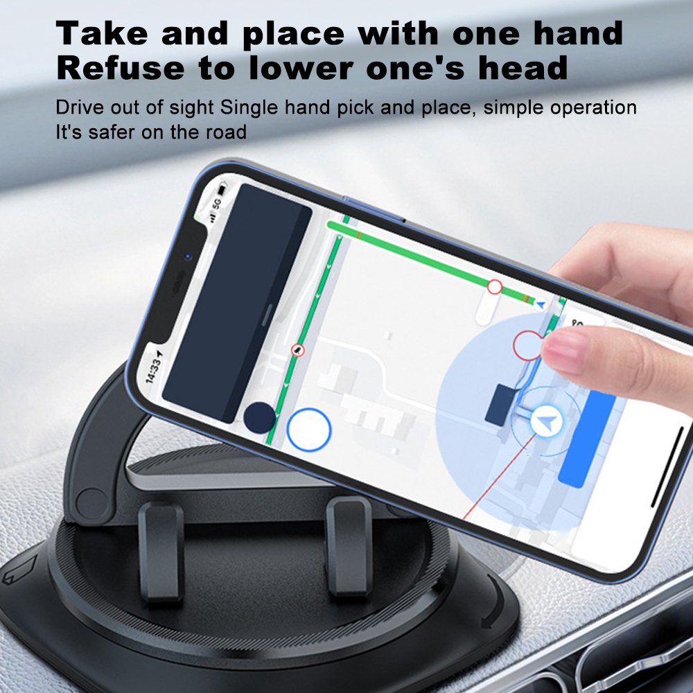The car mobile phone holder is placed horizontally and vertically and the non-slip mobile phone holder rotates 360 degrees