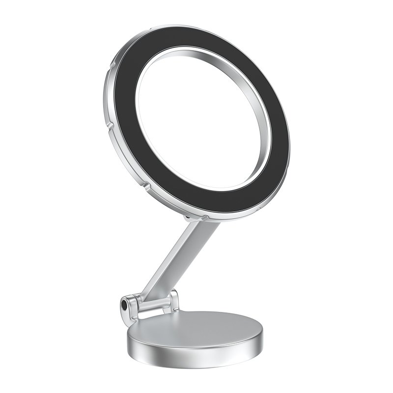 CNC Aluminum Alloy Magnetic Dashboard Mobile Phone SmartPhone Holder for Magsafe Car Universal with 2 Metal Ring Sticker