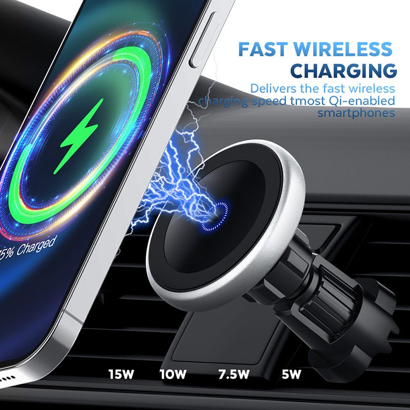 15W Fast Charging Car Holder quick charging Wireless charger Magnetic Wireless Car Charger for iphone13/14/15