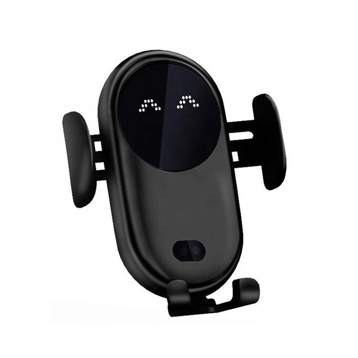 New Smart Car Wireless Charger mount FCC 15W fast Wireless Car Charger Automatic Clamping Phone Holder