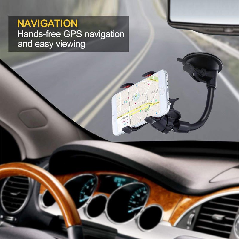 Universal car cell phone holder lazy phone holder gooseneck glass desk suction cup car windshield phone stand holder for car