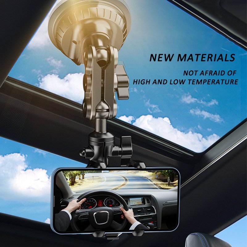 Adjustable Height Car Mount Holder Windshield Dashboard Camera Phone Suction Cup Holder for Video Shooting