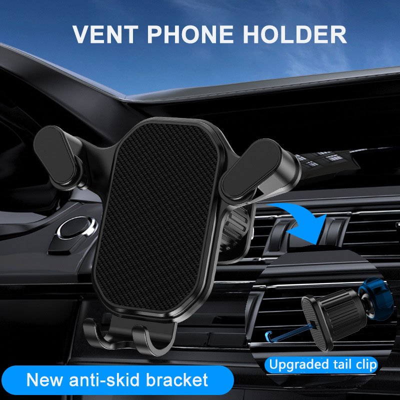 Car Accessories New Gravity Hook Car Phone Holder Air Vent Clip Mount Car Mobile Phone Bracket
