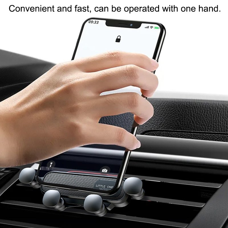 Upgraded compact cartoon car holder. Automobile air outlet gravity mobile navigation bracket.