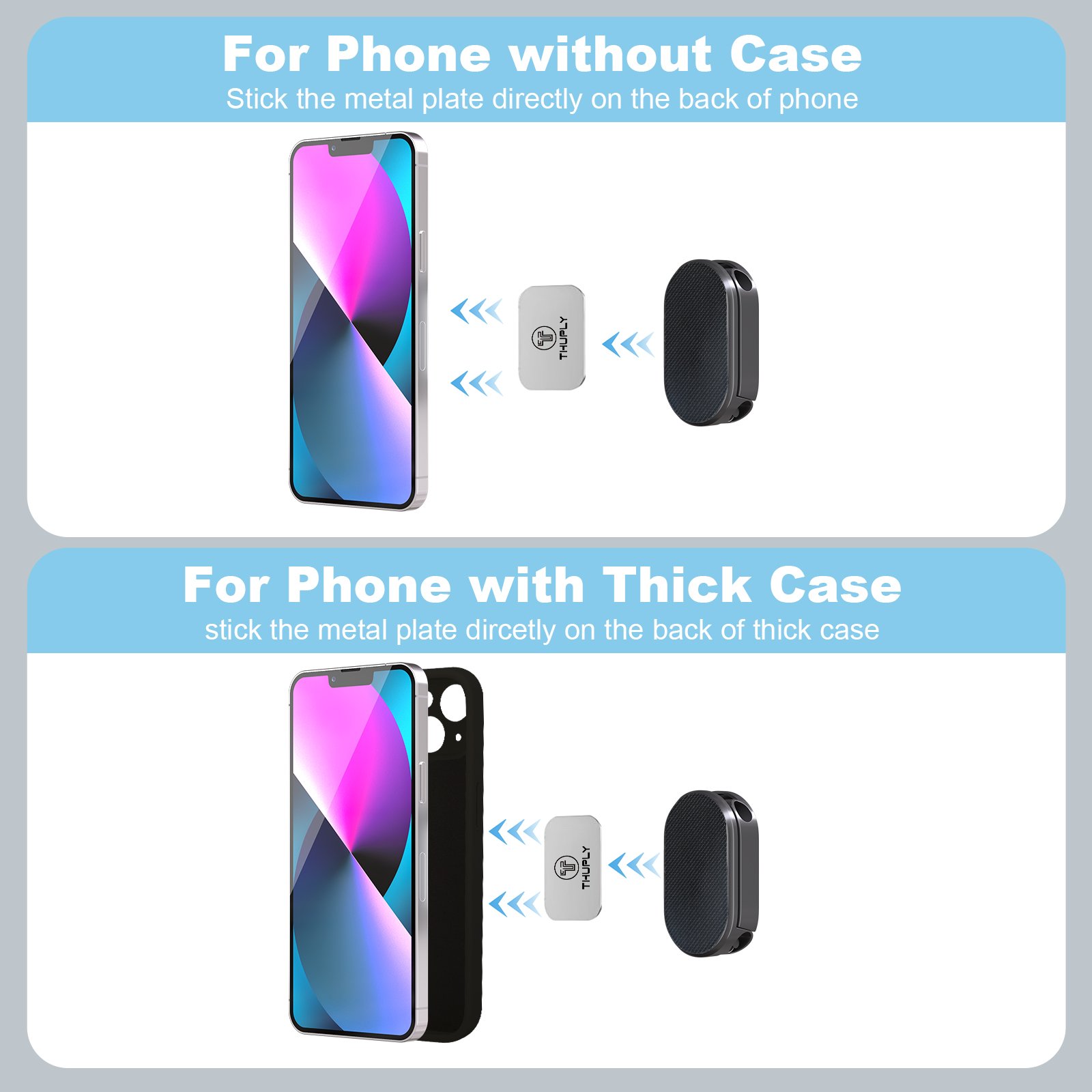 Car Holder Dashboard Adjustable Phone Holder Cell Phone Universal 360 Rotation Magnetic Car Mount