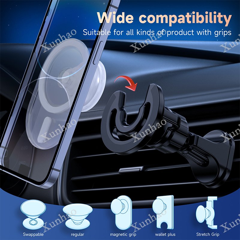 Magnetic Phone Holder Car Mount 360 Rotation Air Vent Car Phone Holder for Popping Up Socket Magnetic Car Holder for Iphone 15
