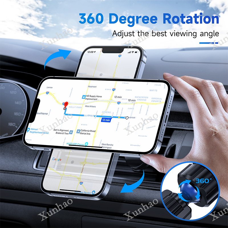 Magnetic Phone Holder Car Mount 360 Rotation Air Vent Car Phone Holder for Popping Up Socket Magnetic Car Holder for Iphone 15
