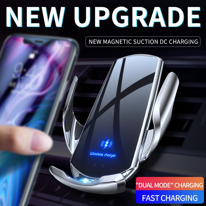Automatic 15W Q3 Car Wireless Charger for Phone 12 11 XS XR X 8 Magnetic USB Infrared Sensor Phone Holder Mount