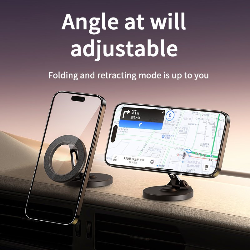Fancy Rotation Alloy Folding Strong High Quality Mount New Rotating Cell Mobile Magnet Car Phone Holder For Car Mount