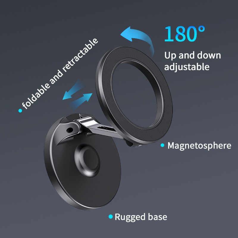 Fancy Rotation Alloy Folding Strong High Quality Mount New Rotating Cell Mobile Magnet Car Phone Holder For Car Mount