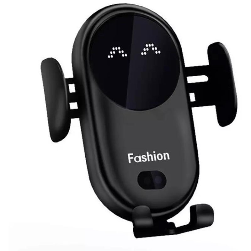 S11 Infrared Sensor Car Bracket Phone Holder Wireless Charger Cute Cartoon LED Smile Face Car Phone Holder Air Vent Mount Stand