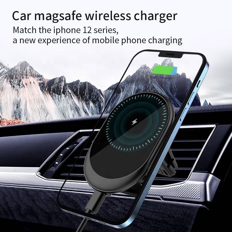 Best Selling Car Mount Strong Magnetic Wireless Car Charger 15W Fast Charging for Apple Car Air Outlet Clip Phone Holder Bracket
