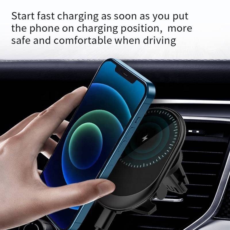 Best Selling Car Mount Strong Magnetic Wireless Car Charger 15W Fast Charging for Apple Car Air Outlet Clip Phone Holder Bracket