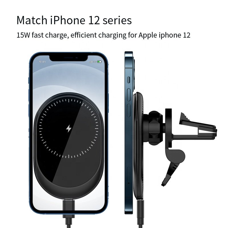 Best Selling Car Mount Strong Magnetic Wireless Car Charger 15W Fast Charging for Apple Car Air Outlet Clip Phone Holder Bracket