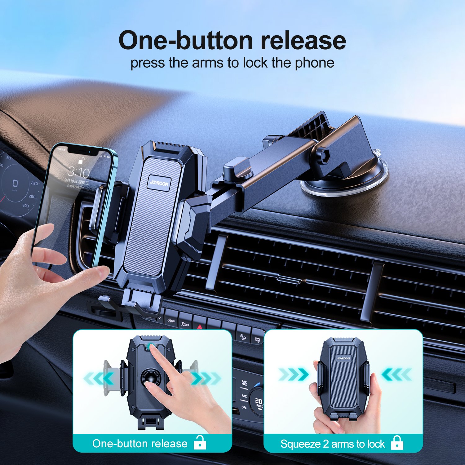 JOYROOM 306 Degree Rotating Car Dashboard Universal Car Mount Car Accessories Wholesale Phone Mobile Holder